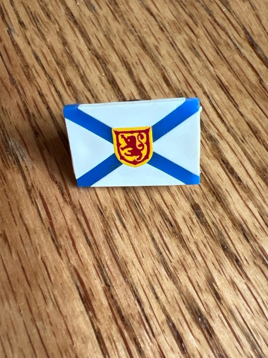 None Other - Nova Scotia Flag Enamel Pin - White, Blue, Red & Yellow Shield